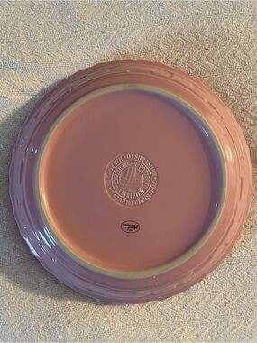Longaberger Pink Stoneware Pie Baking Dish